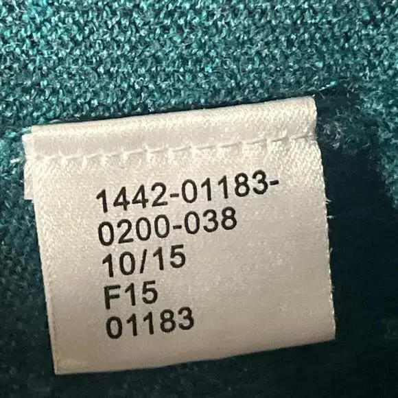 Jos. A. Bank M Teal V-Neck Merino Wool Sweater Washable - Picture 6 of 7